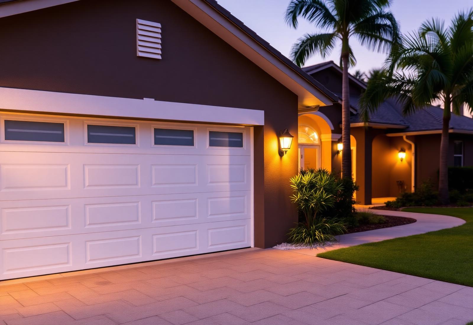 Modern residential garage door installed by Kelly's Garage Door Services in Tallahassee, FL